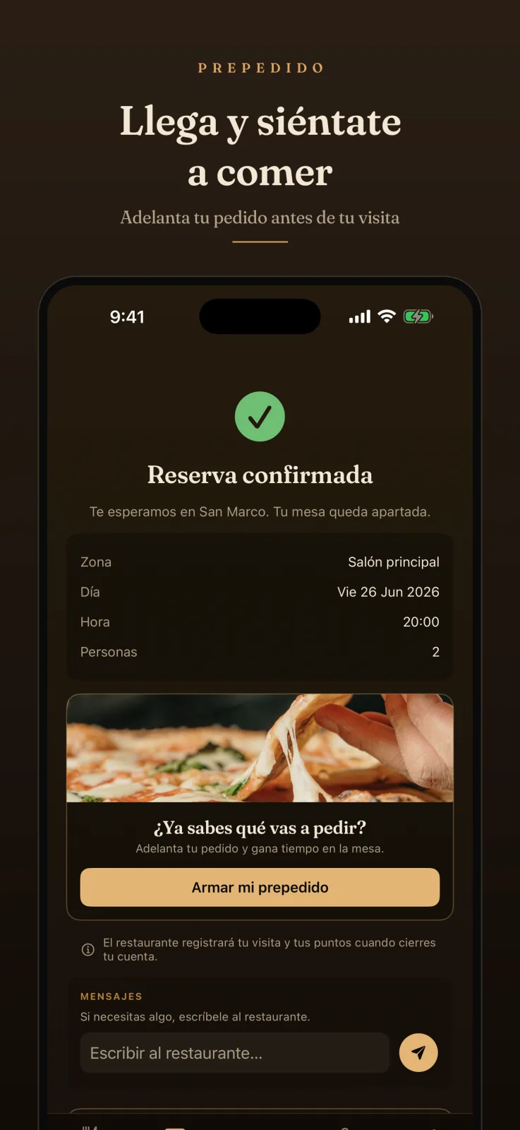 Pedidos para llevar